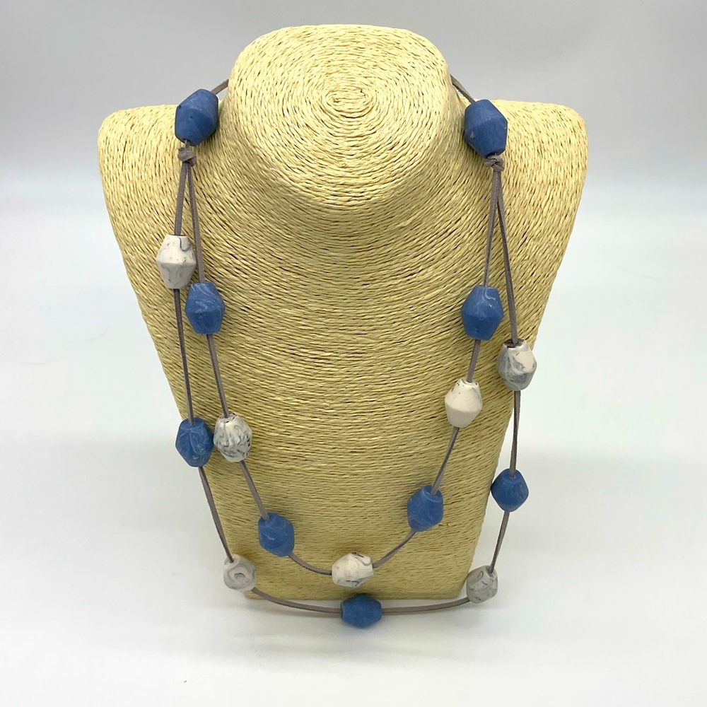 NWOT Beaded Double Strand Boutique Chunky Necklace